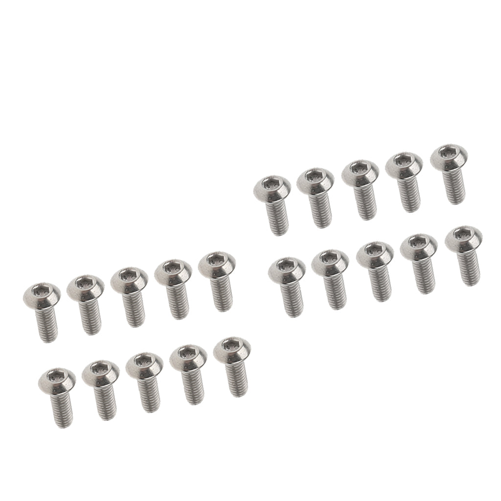 20 Pieces GR1 Titanium Alloy Hexagon Button Head Cap Bolts Screws