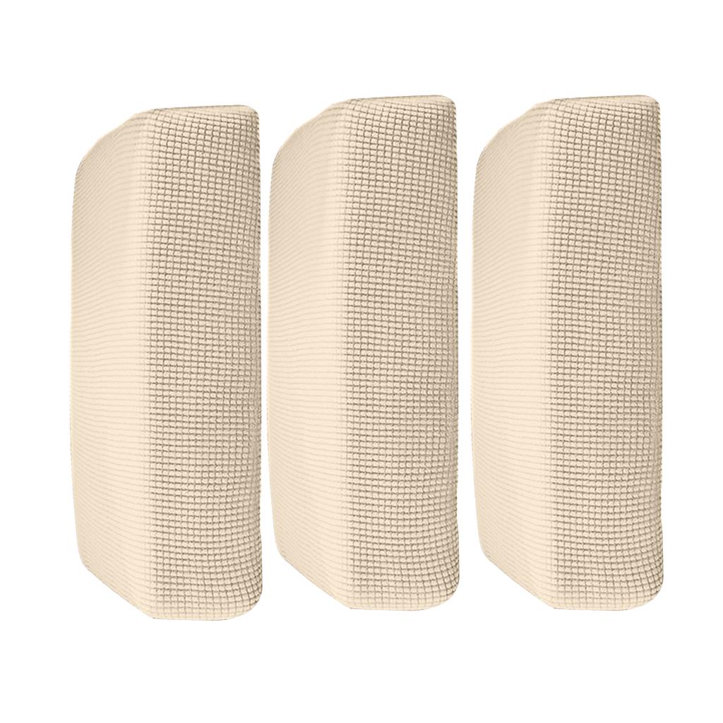 3Pcs Sofa Futon Seat Cushion Cover Couch Slipcover Protector Cream_Size S