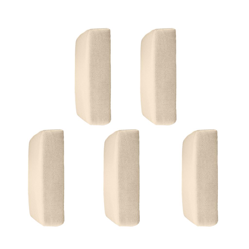 5Pcs Sofa Futon Seat Cushion Cover Couch Slipcover Protector Cream_Size S