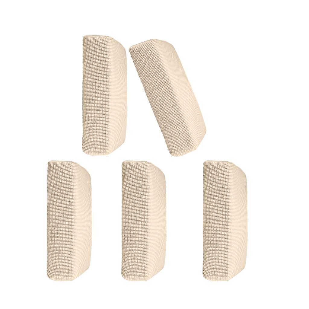 5Pcs Sofa Futon Seat Cushion Cover Couch Slipcover Protector Cream_Size S