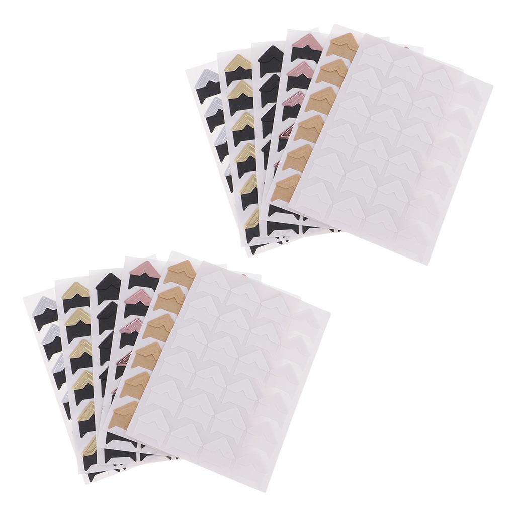12Pcs Photo Mounting Sticker Paper Corner Stickers for Scrapbooking Album