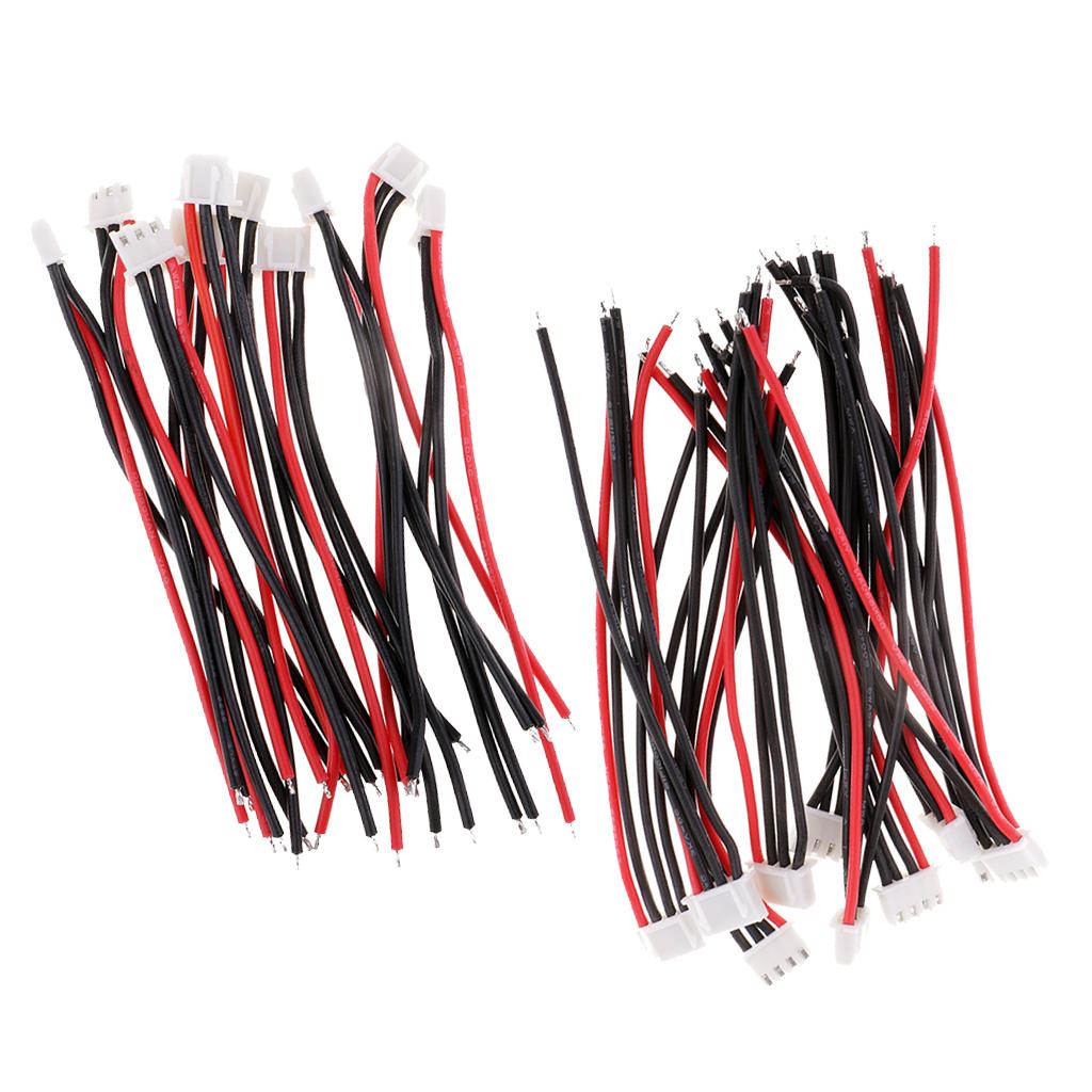 10cm Silicone JST-XH Balance Cable 22AWG for Lipo Lithium Battery 2S 3S