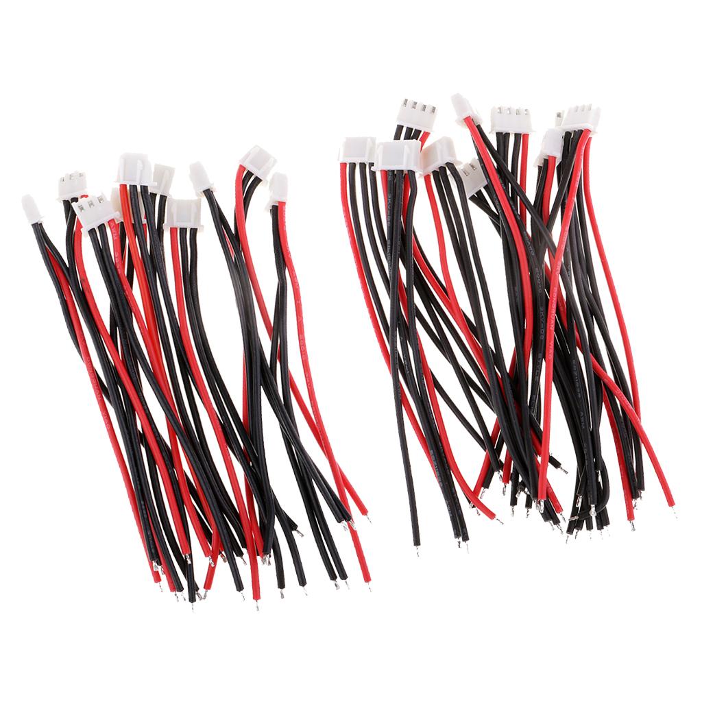 10cm Silicone JST-XH Balance Cable 22AWG for Lipo Lithium Battery 2S 3S