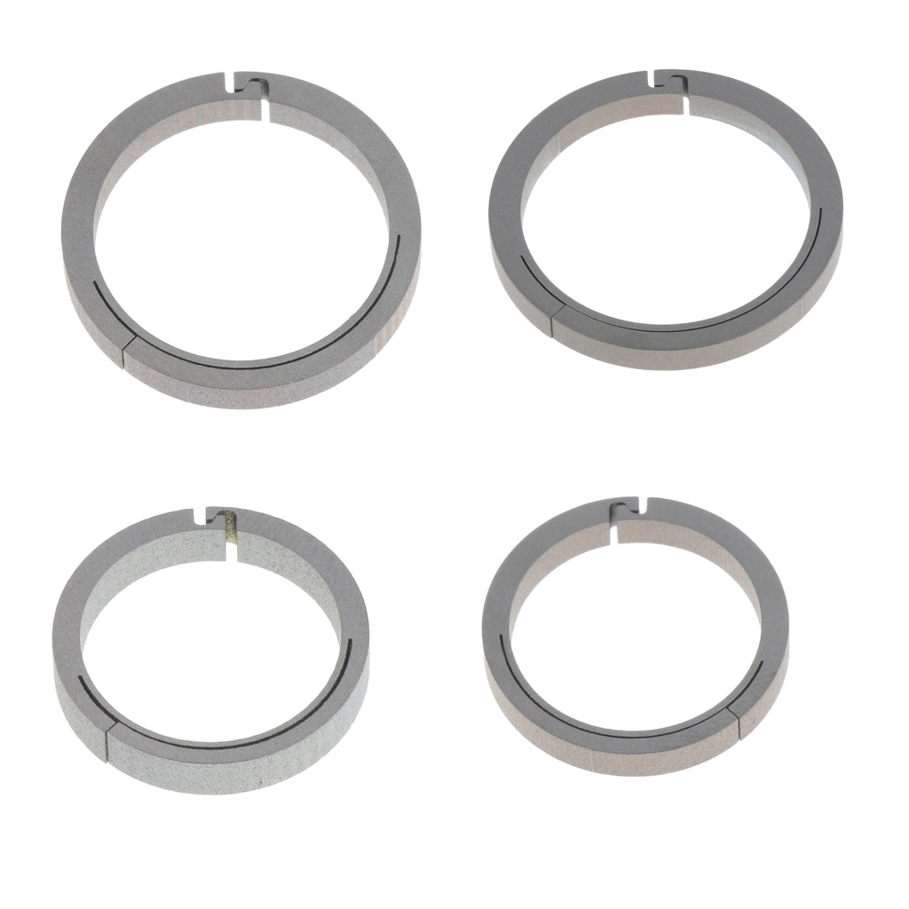 4pcs Titanium Circle Keychain Carabiner Ring Buckle Round Snap Hook Silver