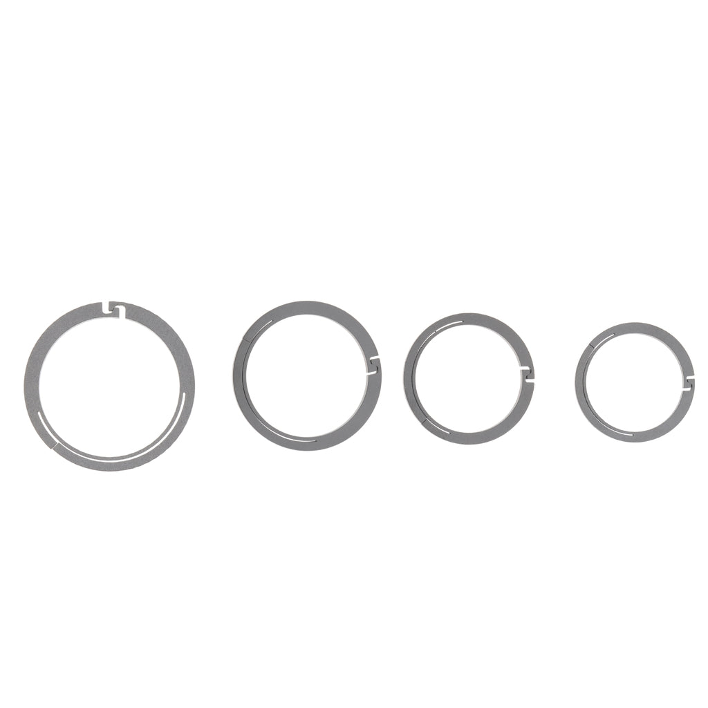 4pcs Titanium Circle Keychain Carabiner Ring Buckle Round Snap Hook Silver