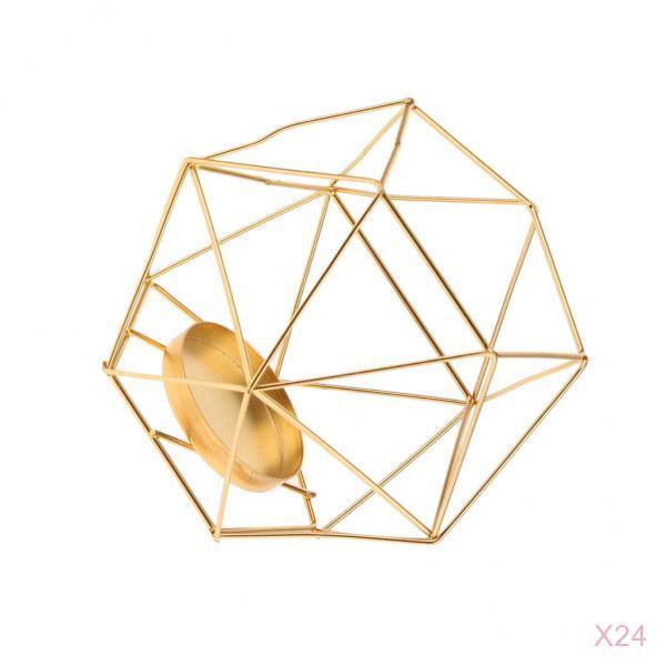 24pcs 3D Geometric Wedding Geometric Candlestick Candle Tealight Holder