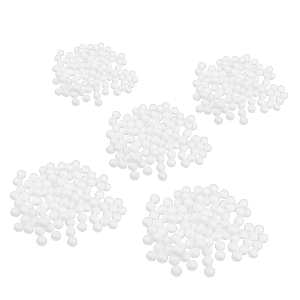 500 Pieces 10/15/20/25/27mm White Polystyrene Foam Balls for Modelling Craft