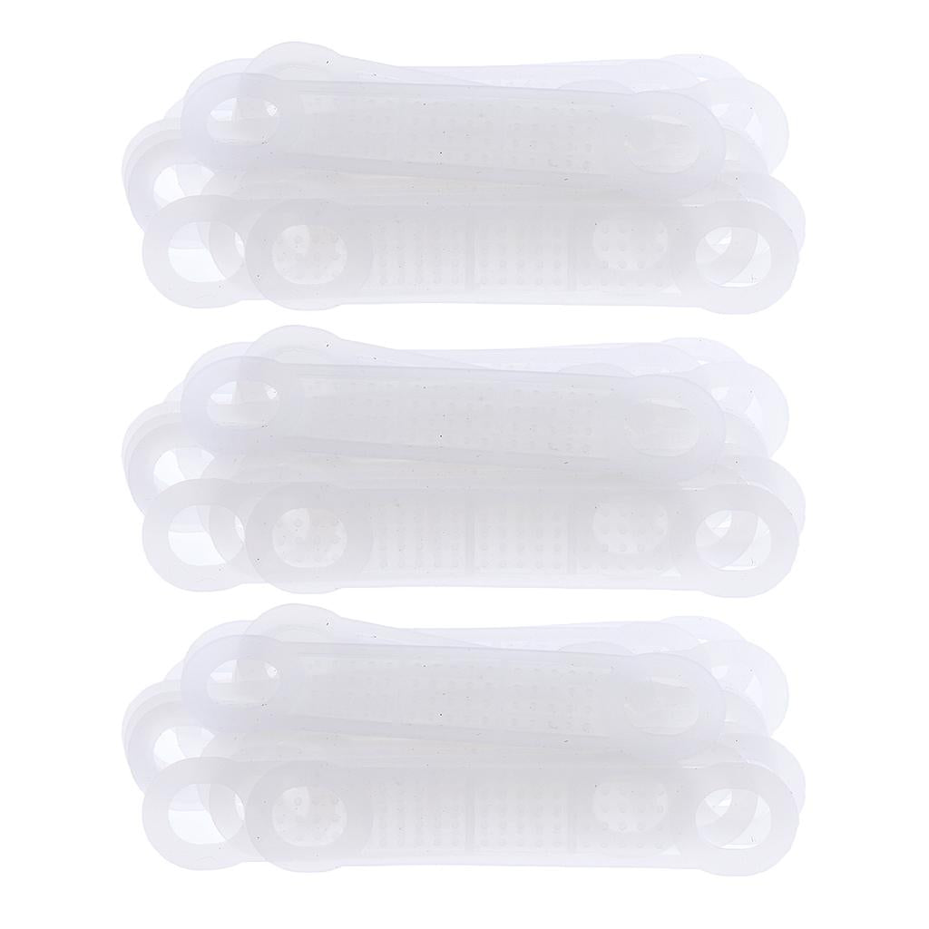 60Pcs Clear Non-Slip Silicone Clothes Hanger Grips Clothing Hanger Strips L