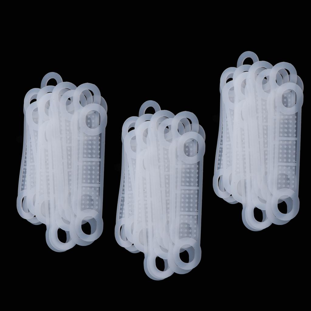 60Pcs Clear Non-Slip Silicone Clothes Hanger Grips Clothing Hanger Strips L