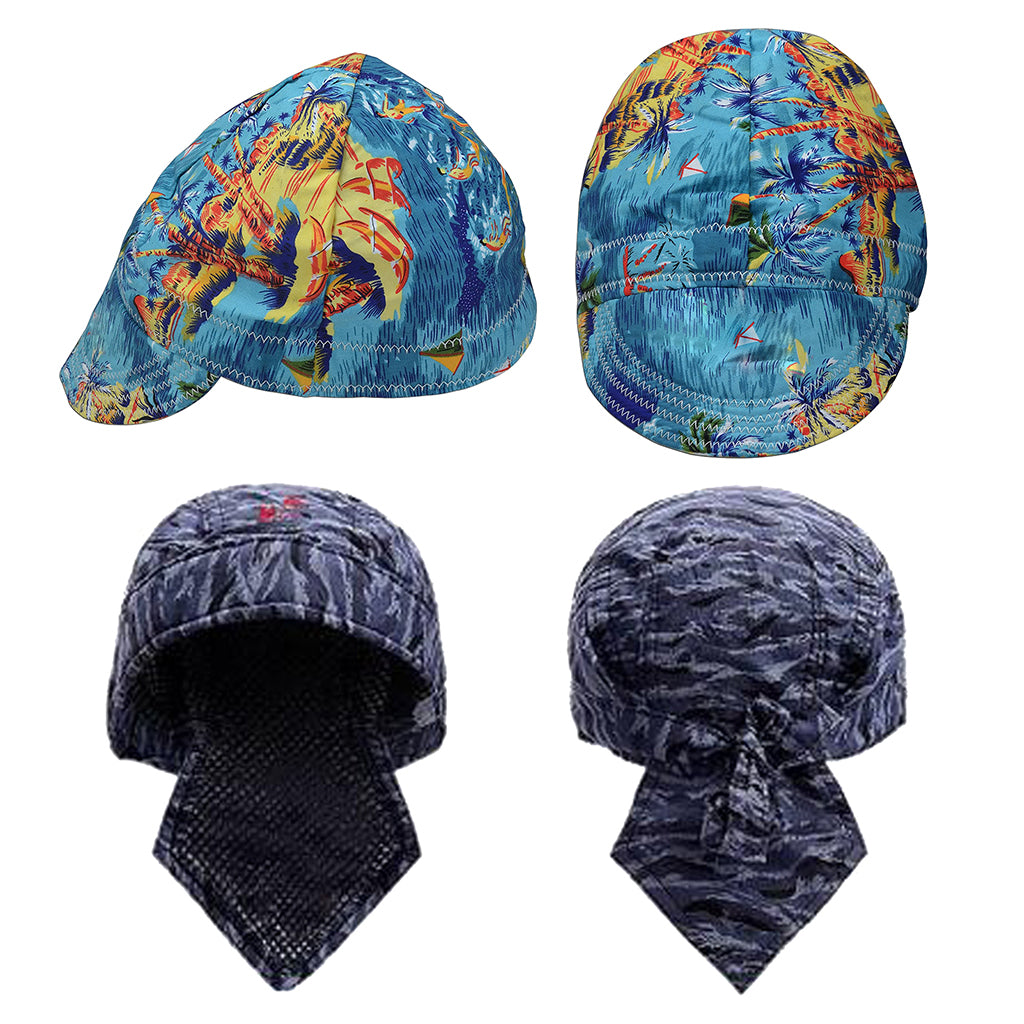 4x Welding Welder Protective Hat Cap Scarf Flame Retardant Cotton Helmet Set