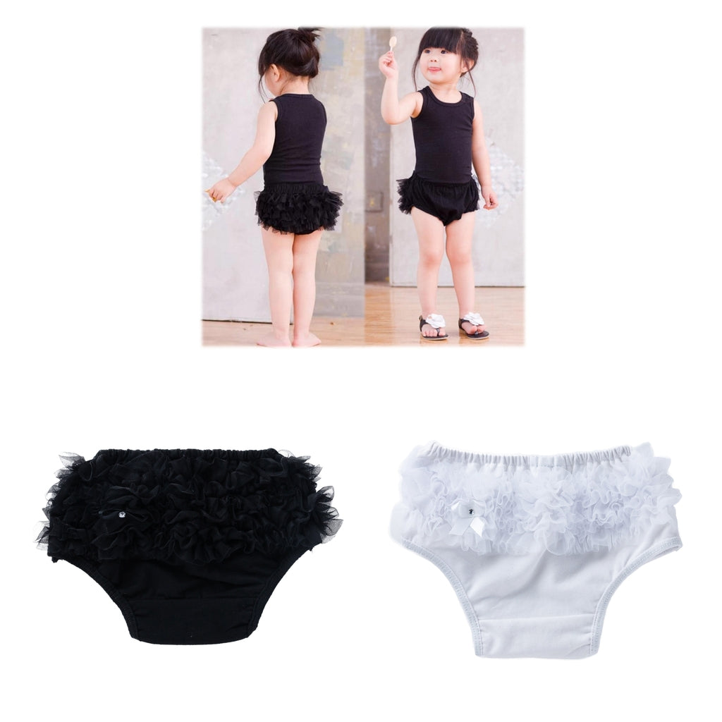 2Pcs Baby Girls Shorts Pants Diaper Cover Bloomers 12-24Months