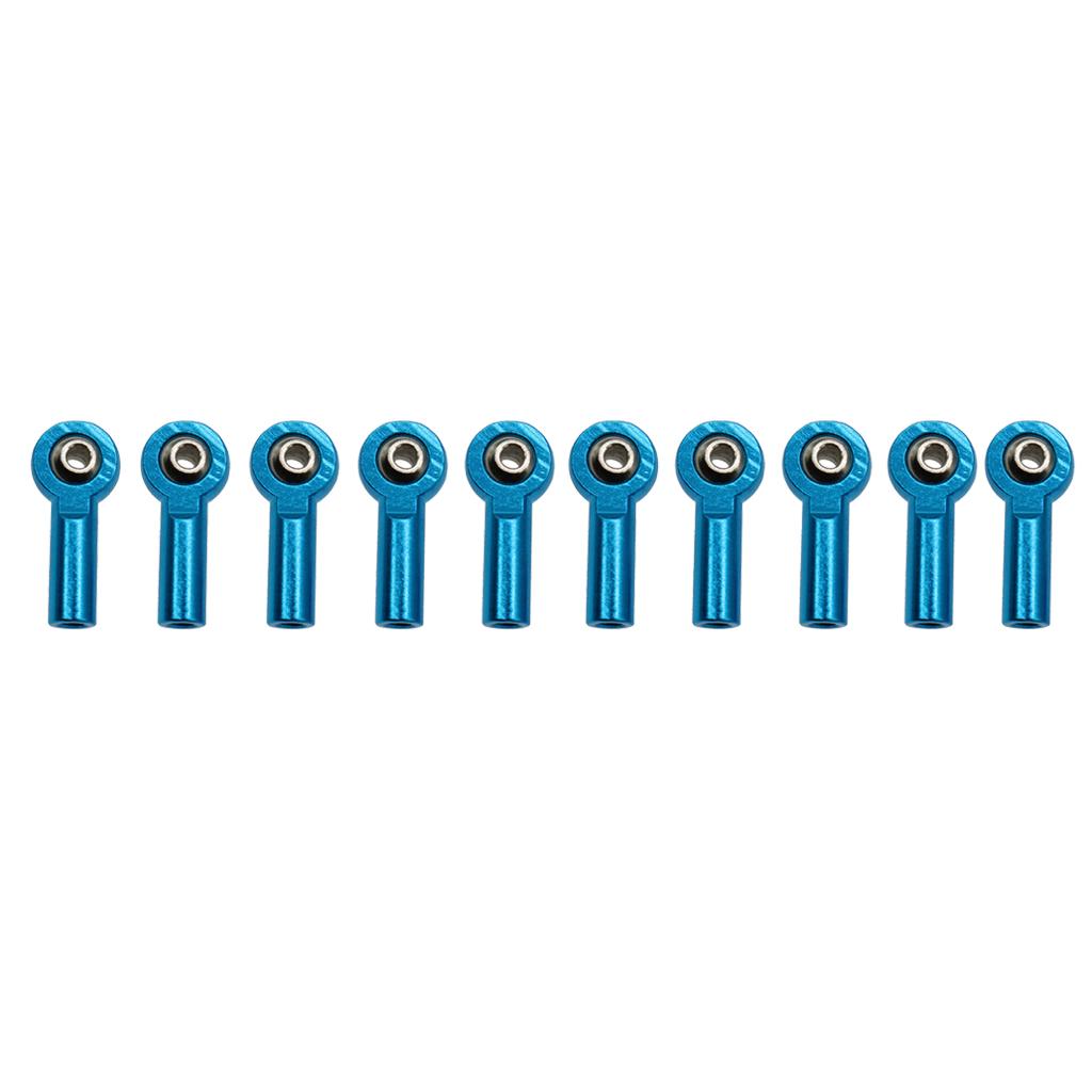 10 Piece M3 Metal Ball Head Holder Joint Rod End for RC Car Crawler Blue