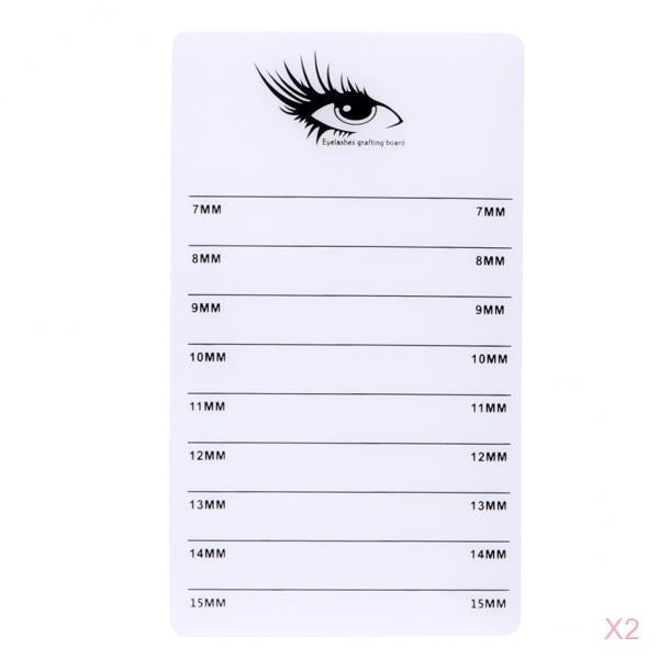 2x Acrylic False Lash Glue Pallet Eyelash Extension Stand Holder Board Plate