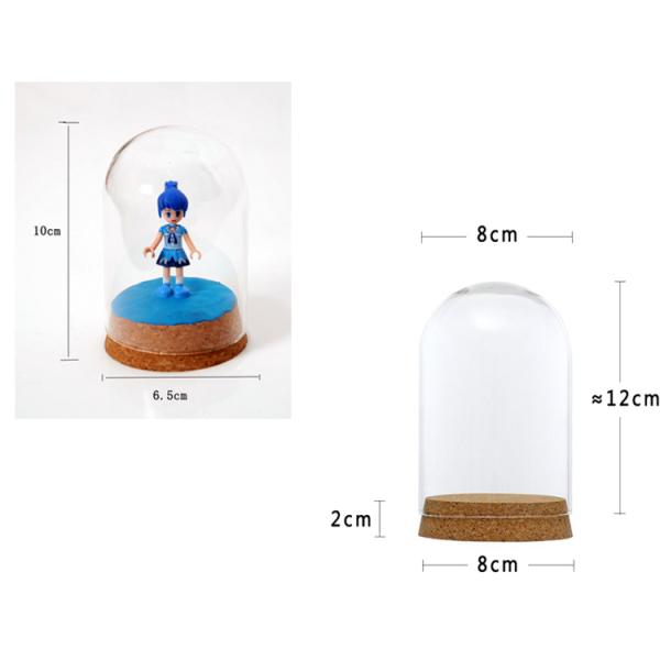 8x12&6.5x10cm Glass Cover Landscape Terrarium Container Lid Vase Bottle