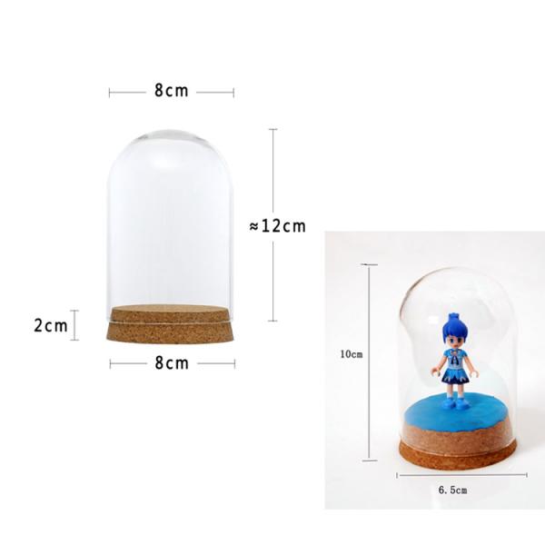 8x12&6.5x10cm Glass Cover Landscape Terrarium Container Lid Vase Bottle