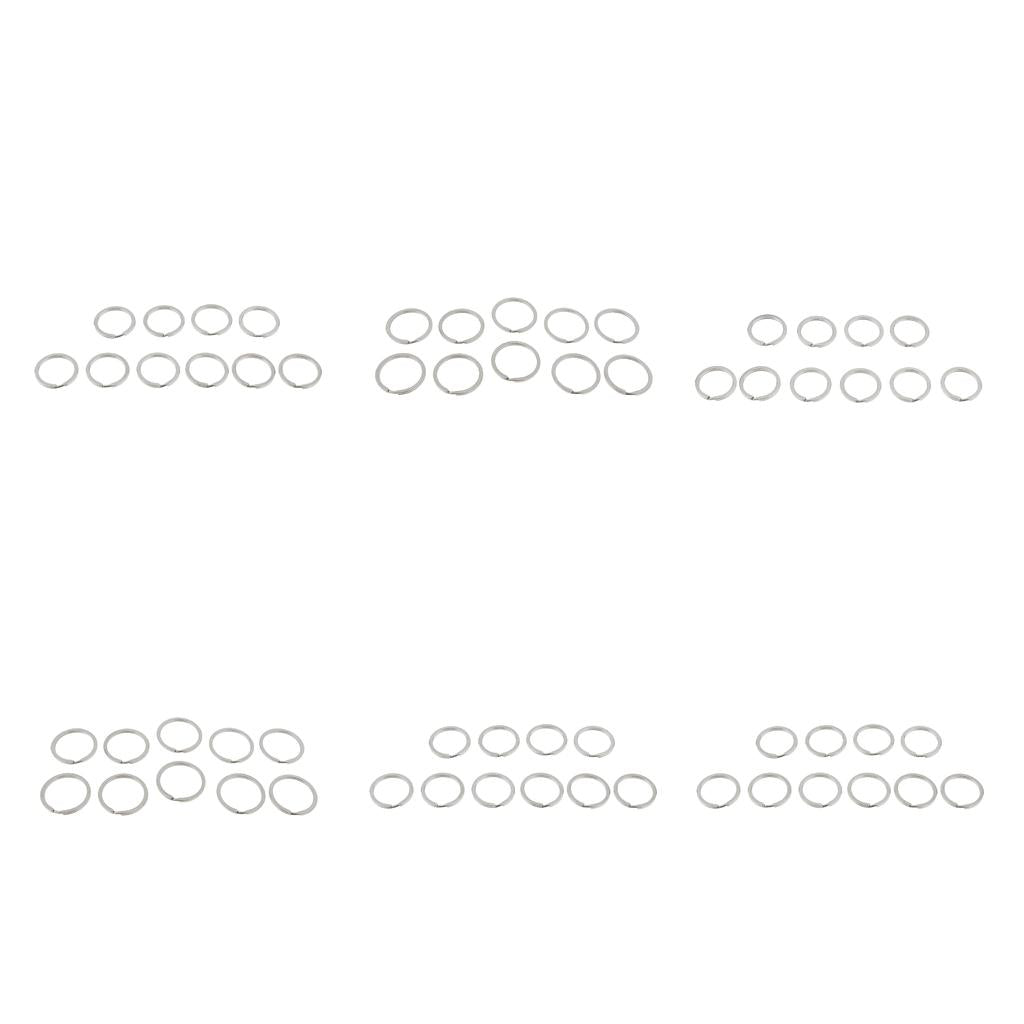 60Pcs Stainless Steel O Ring Sports Key Chain Buckle Holder Camping