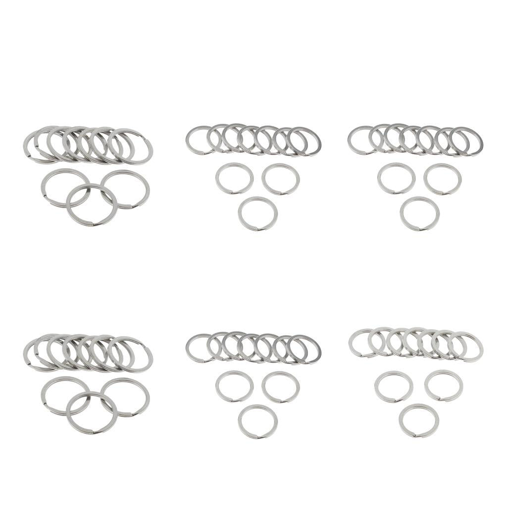 60Pcs Stainless Steel O Ring Sports Key Chain Buckle Holder Camping