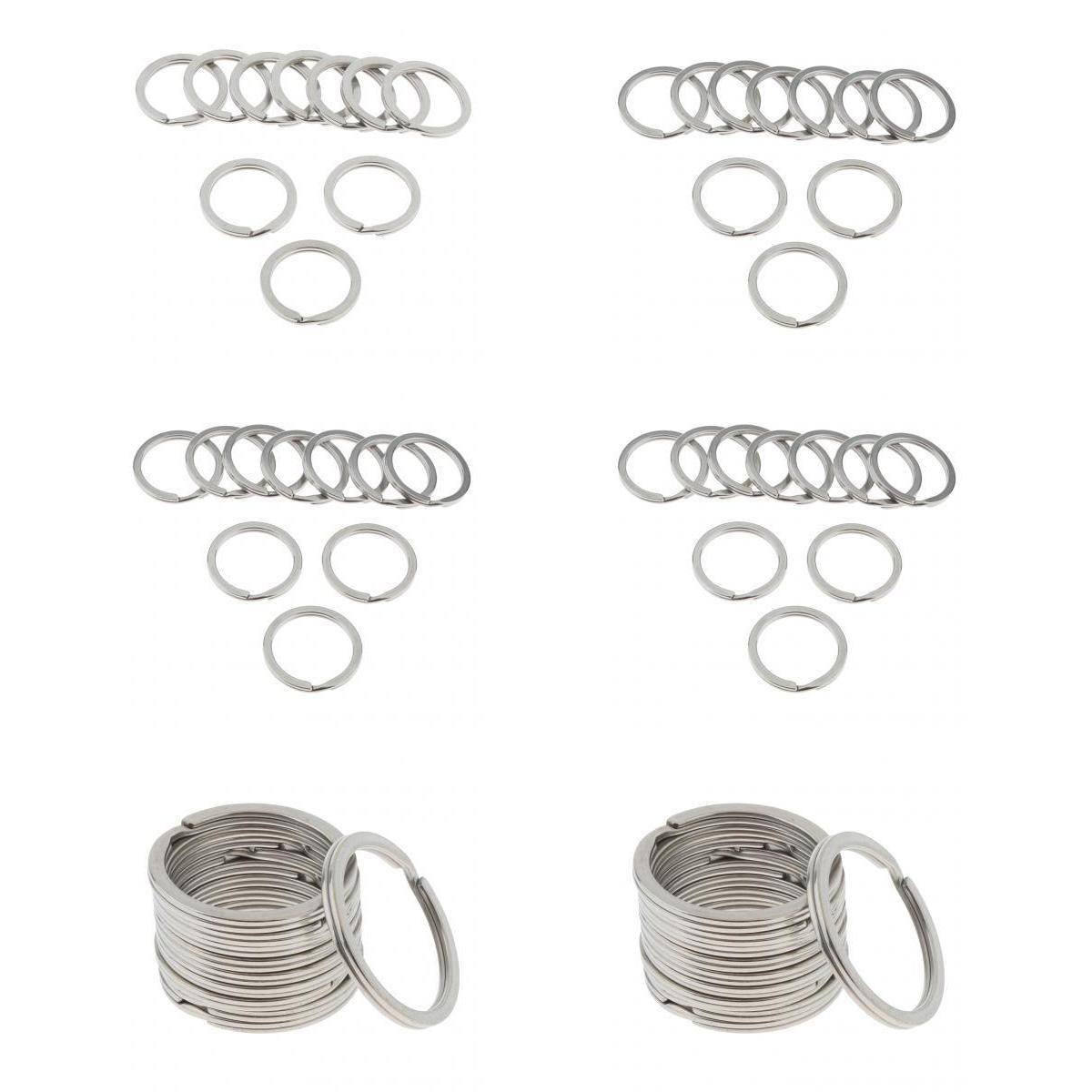 60Pcs Stainless Steel O Ring Sports Key Chain Buckle Holder Camping