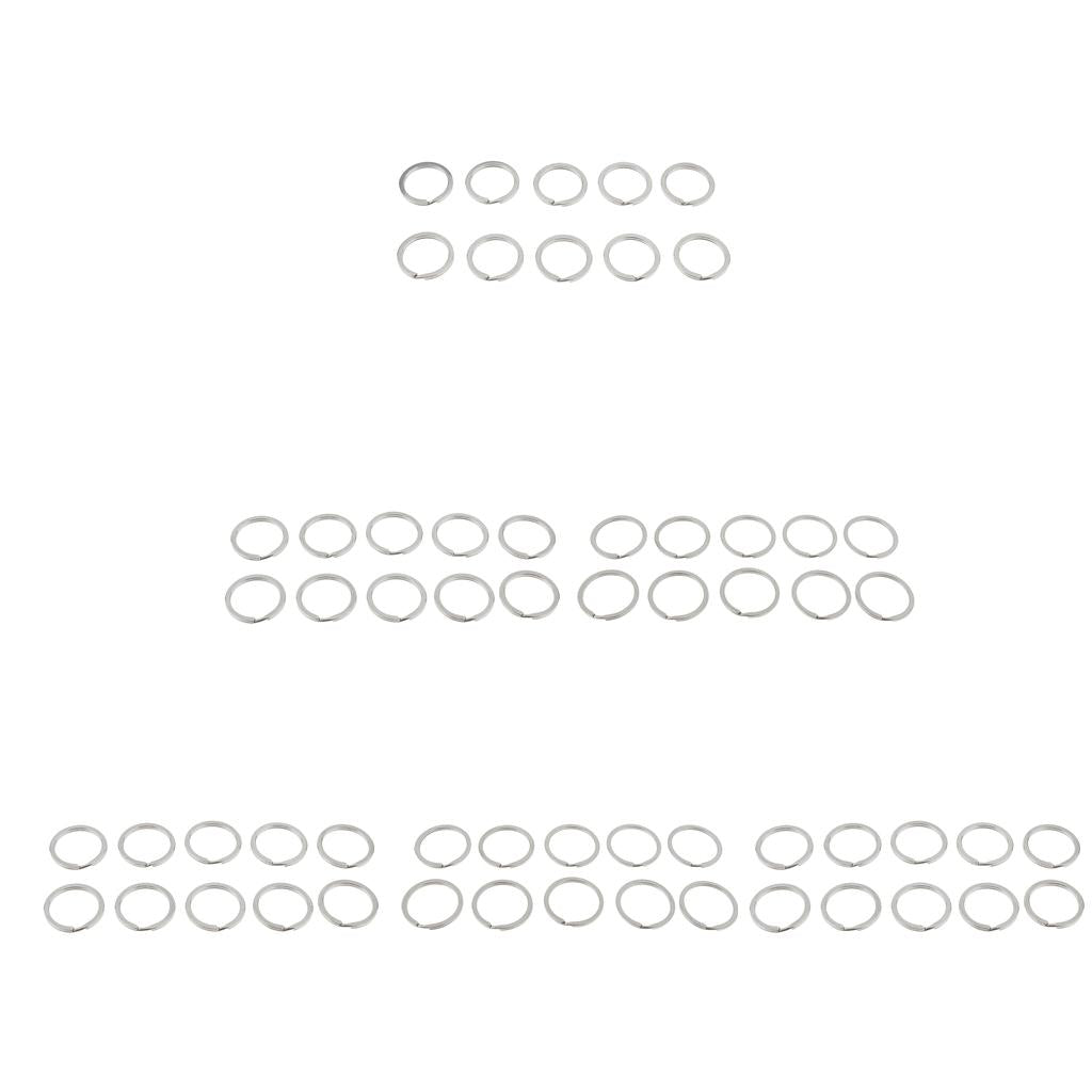 60Pcs Stainless Steel O Ring Sports Key Chain Buckle Holder Camping