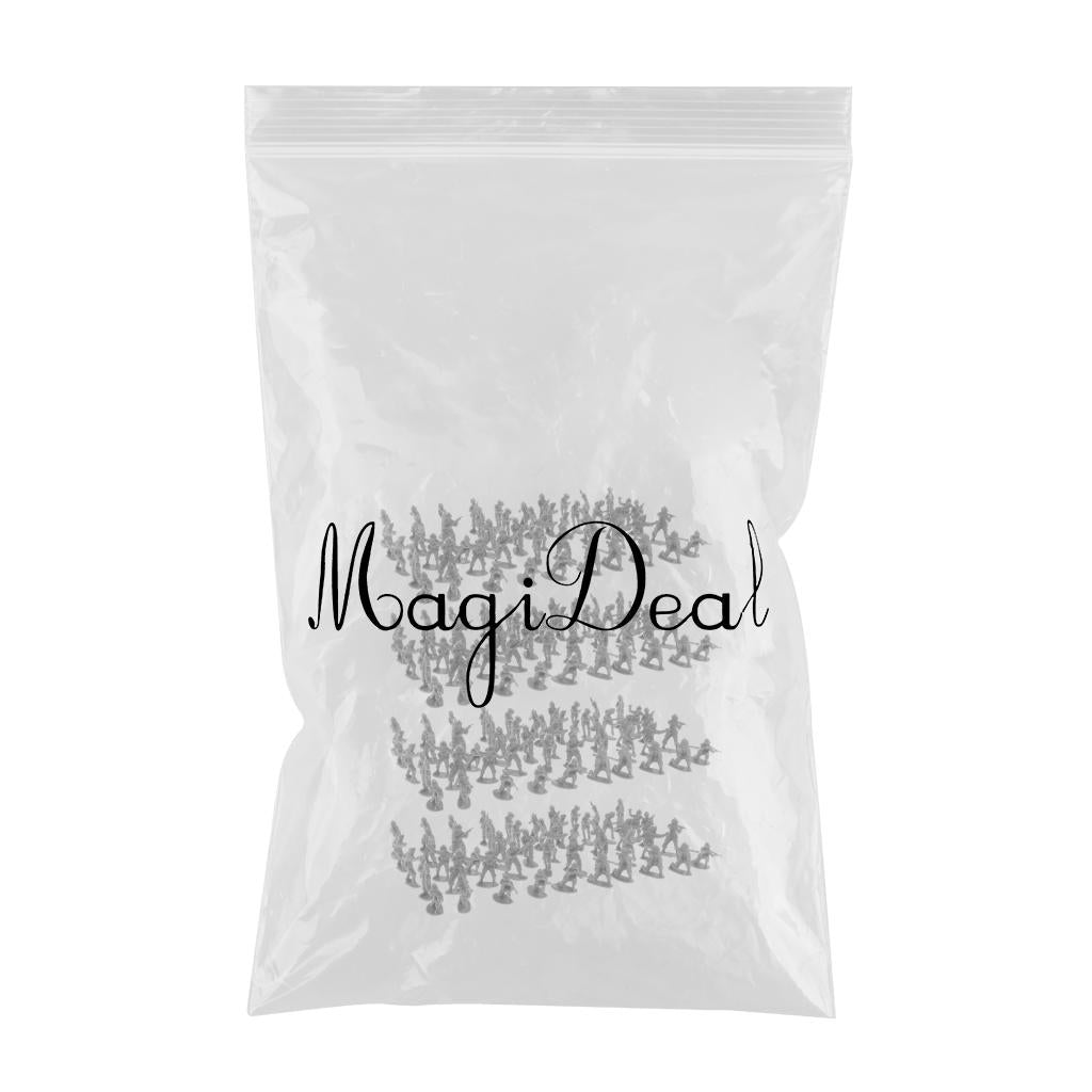 4x100x 4cm Plastic Toy Soldier Figures Army Men Table Accessories Random Color