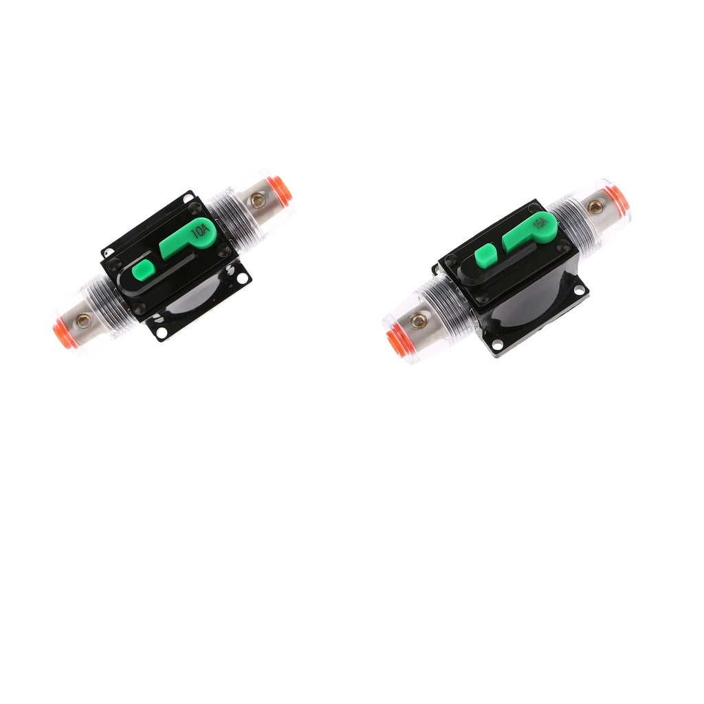 2Pack In-Line Manual Reset Circuit Breaker Car Stereo Audio Fuse 12V/24V/32V