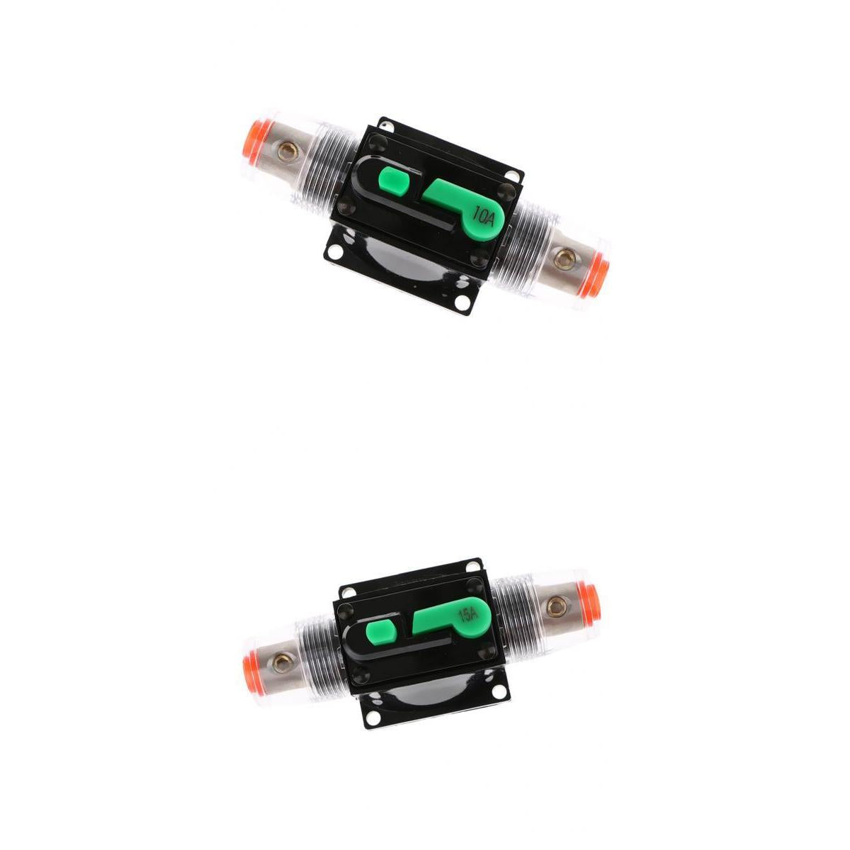 2Pack In-Line Manual Reset Circuit Breaker Car Stereo Audio Fuse 12V/24V/32V