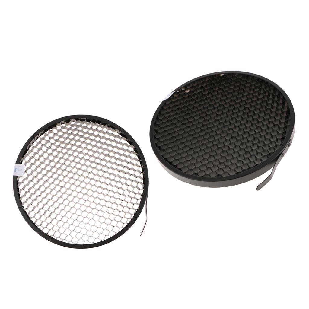 2Pcs 60 Degree Honeycomb Grid Mesh for 7 Reflector Diffuser Lamp Shade Dish"