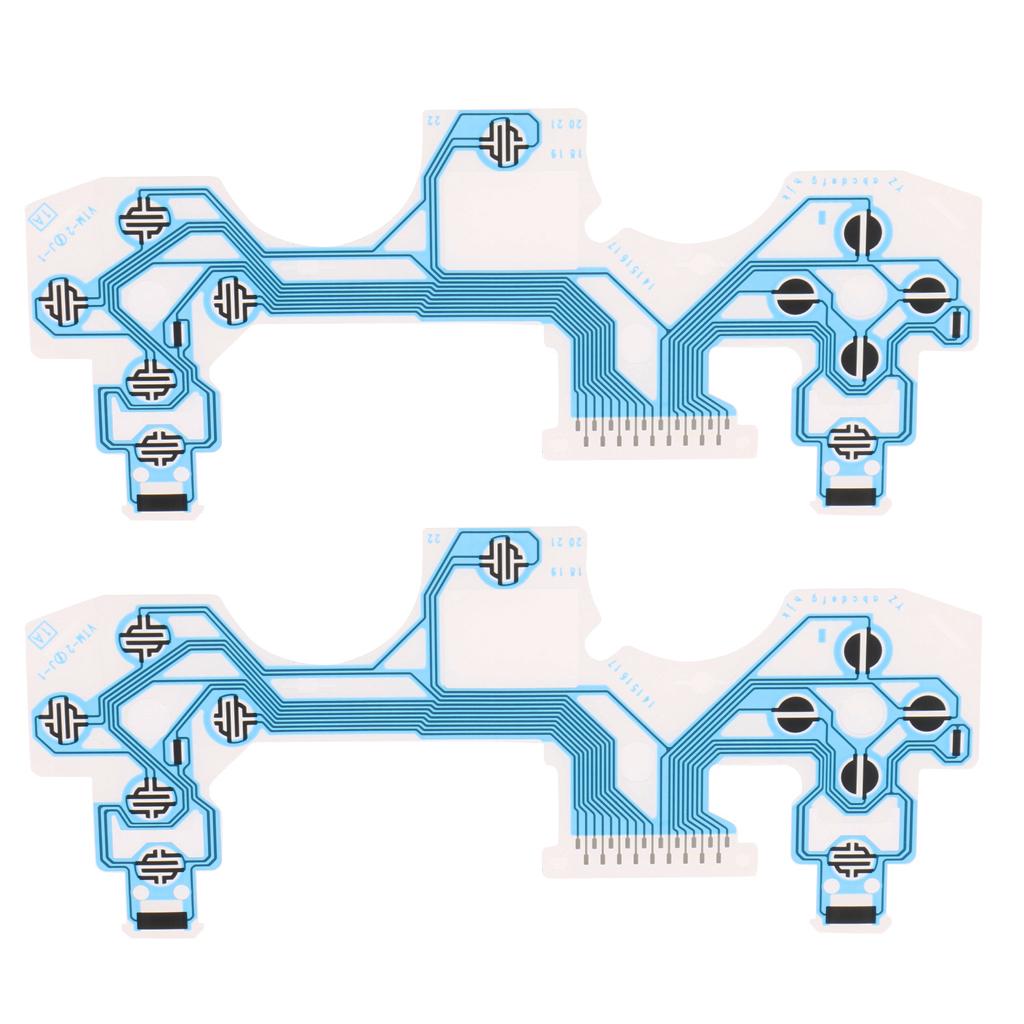 2 Pieces Conductive Film Keypad Flat Flex Ribbon Cable For PS4 Controller