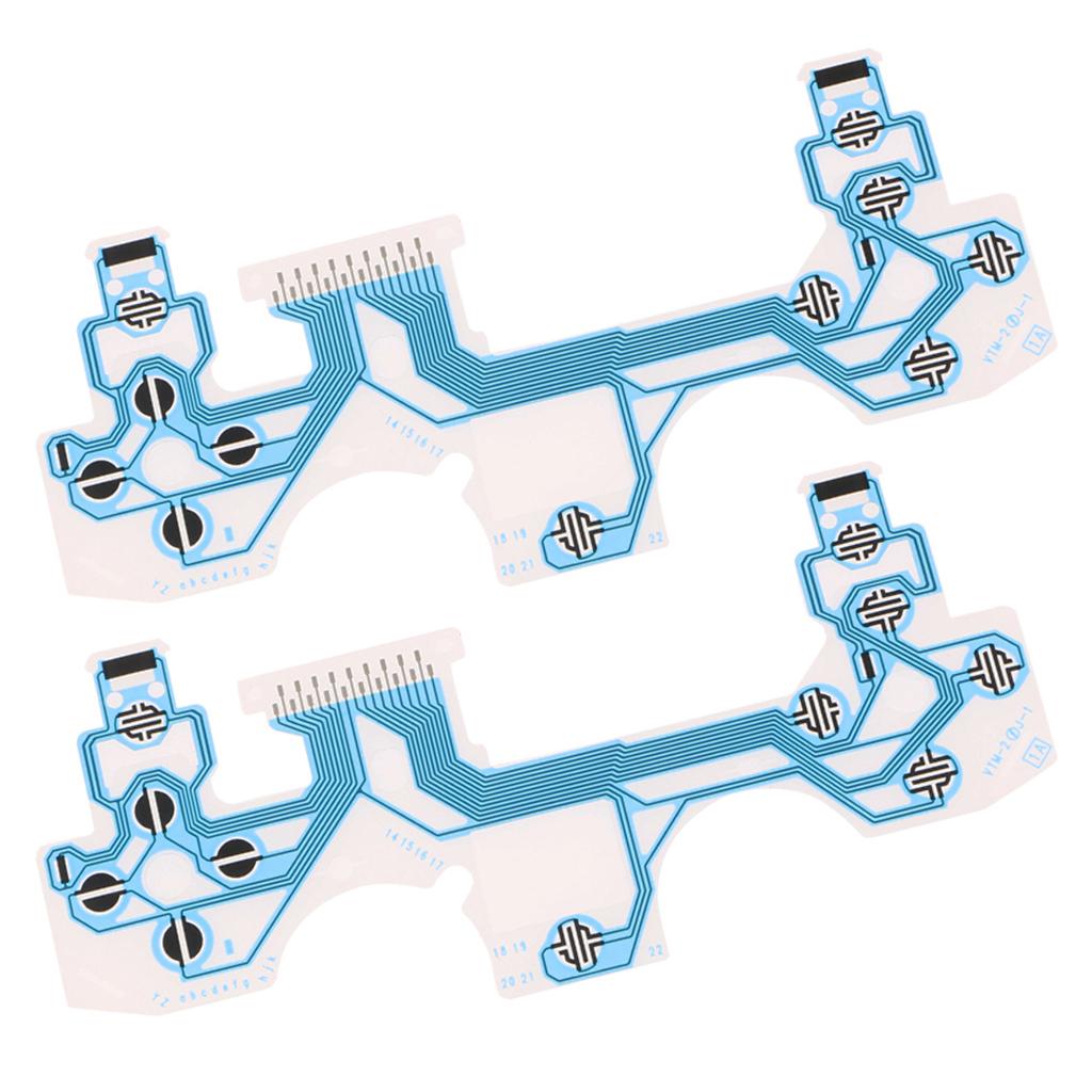 2 Pieces Conductive Film Keypad Flat Flex Ribbon Cable For PS4 Controller
