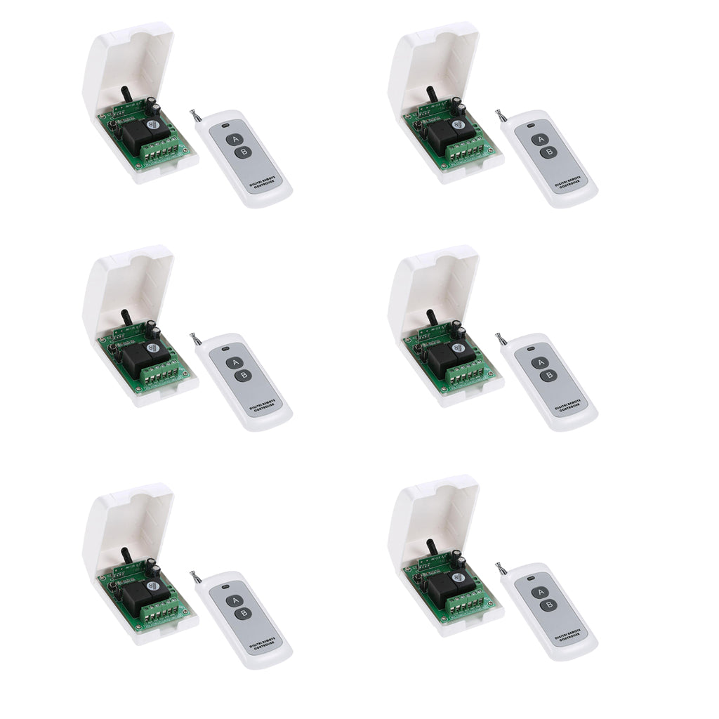 6 Pieces DC12V 2-way Switch with 1000m Remote Control Lighting Controller