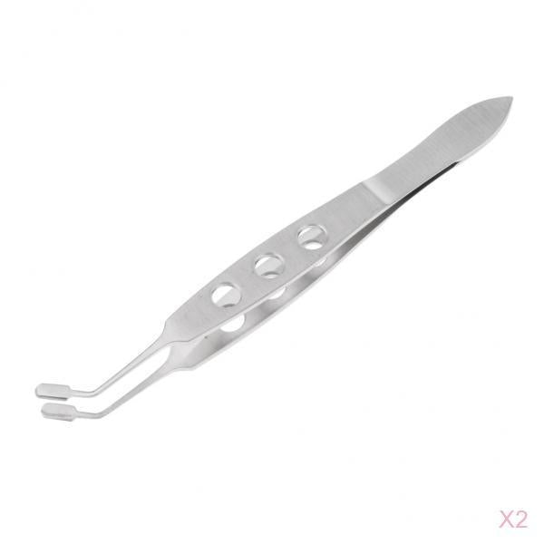 2pcs Ophthalmic Instruments Double Eyelid Fat Tarsal Gland Massage Tweezers