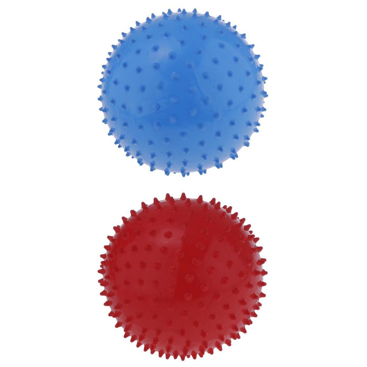 9 Inch Kids Knobby Bouncy Ball Spiky Sensory Ball for Yoga Massage Pack of 2
