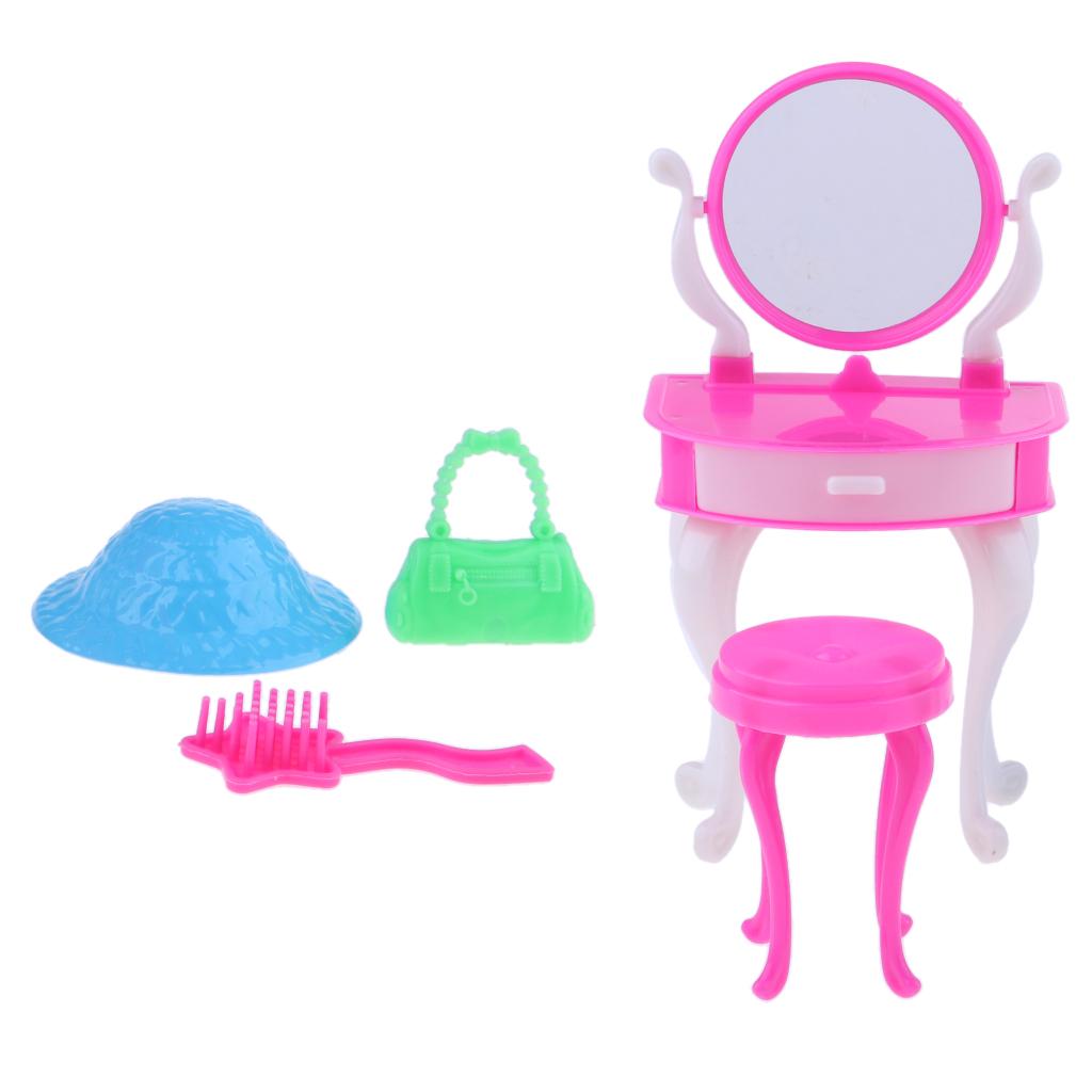 12inc Fashion Doll Bedroom Furniture Set Dresser & Wardrobe Set Random Color
