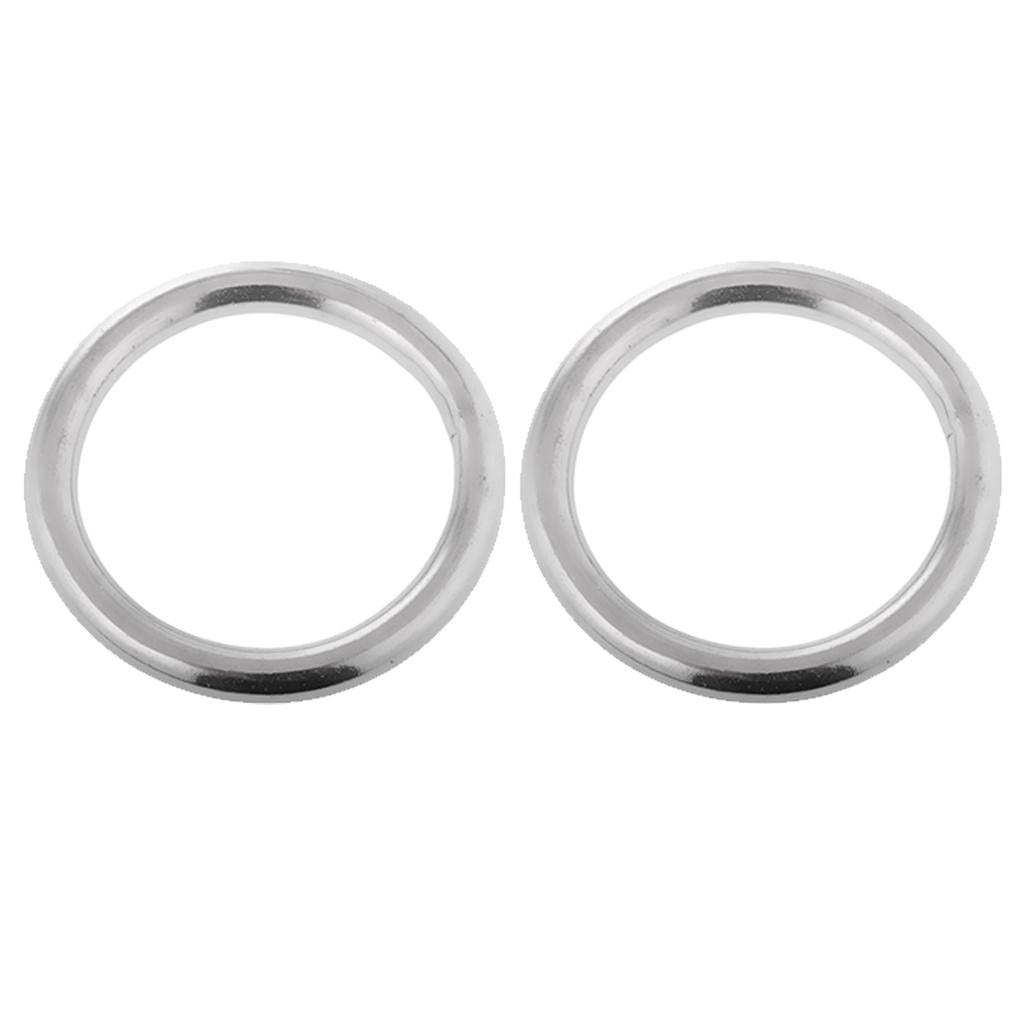 2 Pack Marine 304 Stainless Steel O Ring Smooth Welded 7 x 50mm/8 x 60mm