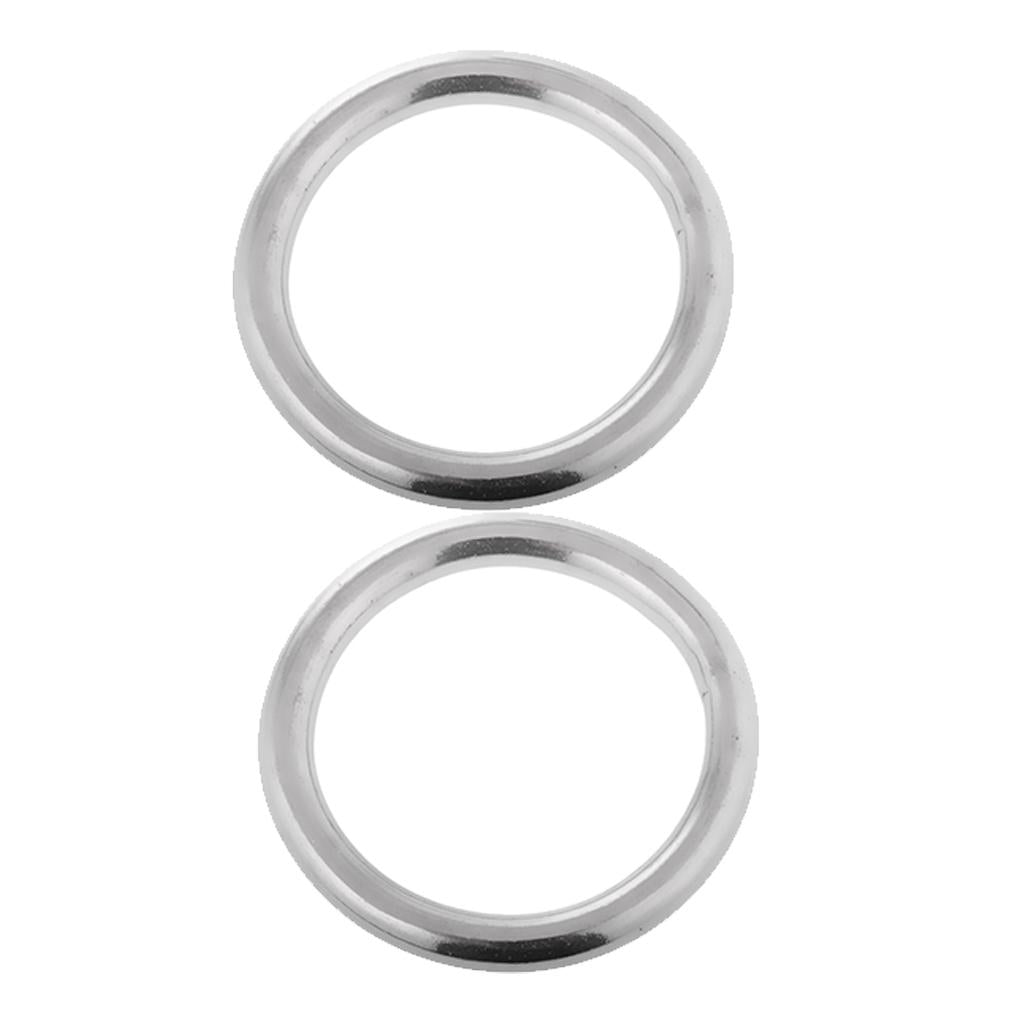 2 Pack Marine 304 Stainless Steel O Ring Smooth Welded 7 x 50mm/8 x 60mm