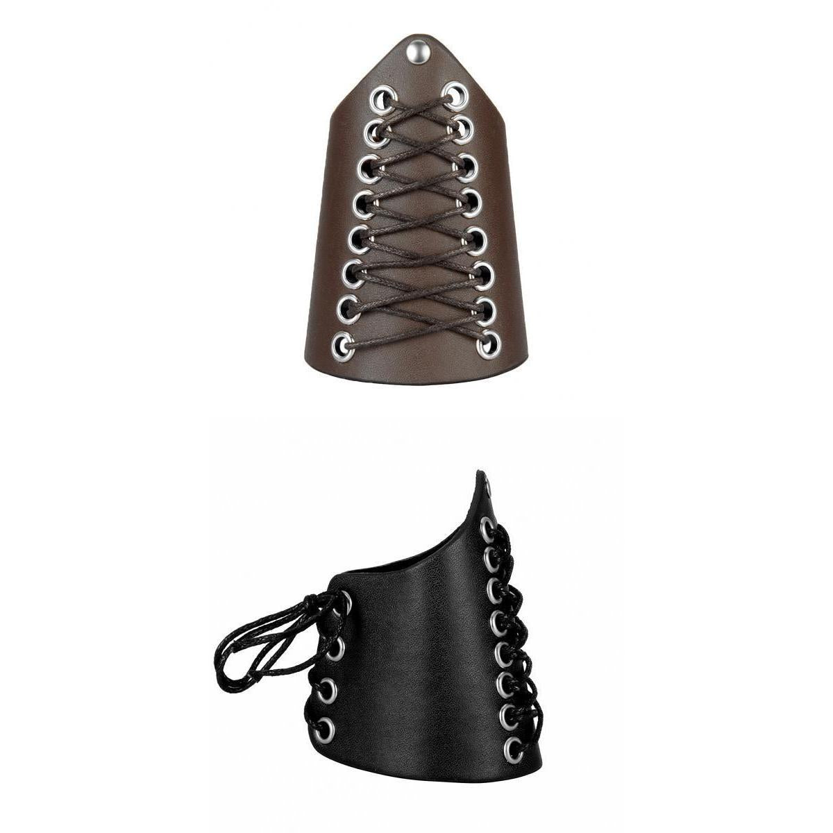 2x PU Leather Punk Arm Guard Wristband Medieval Knight Wrist Bracer for Men