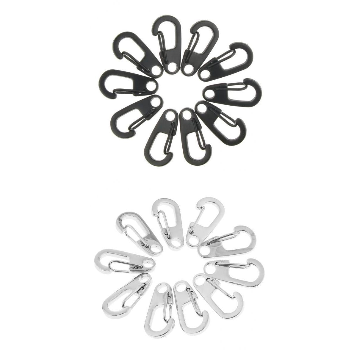 20Pcs Mini Alloy Key Buckle Snap Spring Clip Hook Carabiner Keychain 25mm