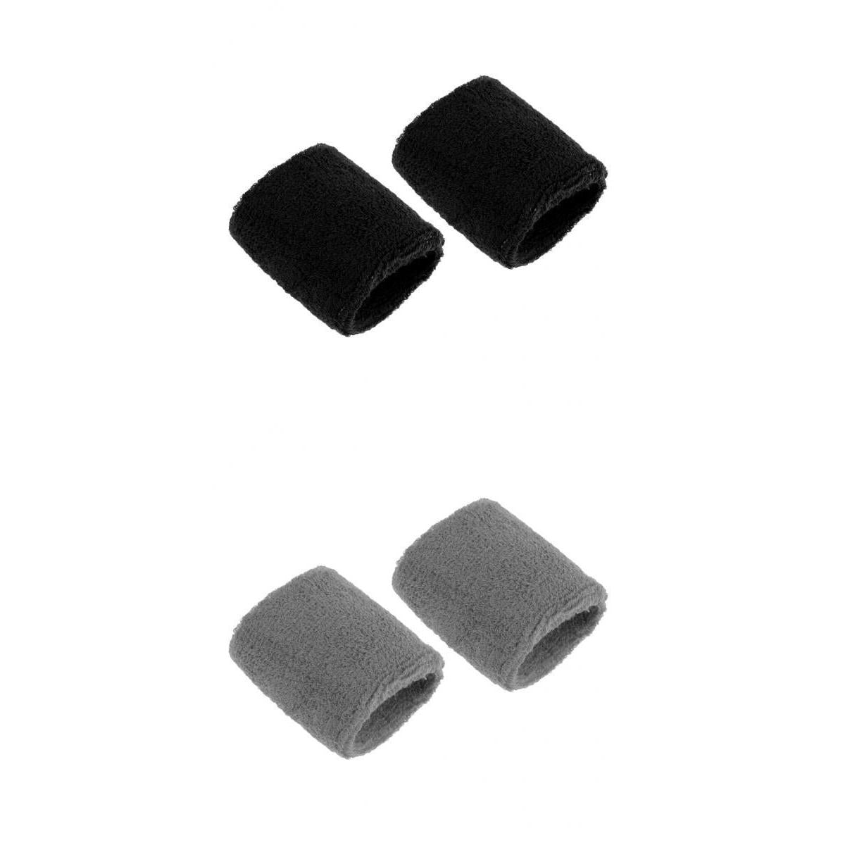 2 Pairs Sports Basketball Badminton Unisex Cotton Sweatbands Wristbands