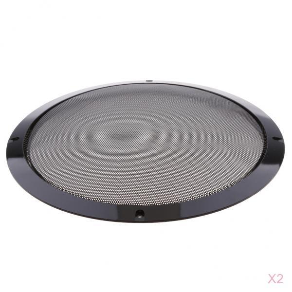 2 Piece 10inch Speaker Grills Cover Case with Screws