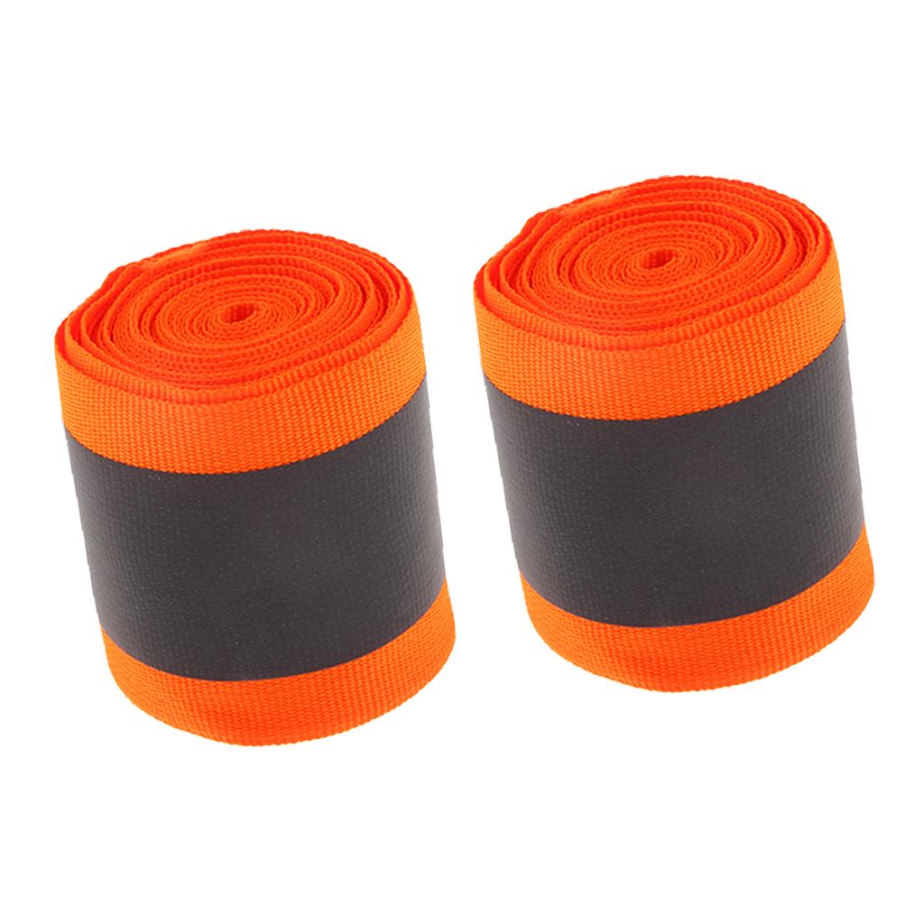 2 Roll Orange Polyester Reflective Webbing Ribbon for Shirts Bag Dog's Coat