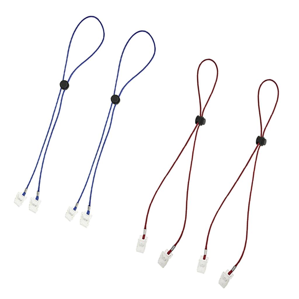 4 Pieces Flexible Bib Napkin Chains Holder Meal Paper Towel Clip for Elderly