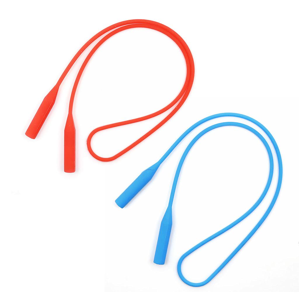 2 Pieces Silicone Eyeglasses Holder Glasses Sunglasses Sport Band Neck Cord