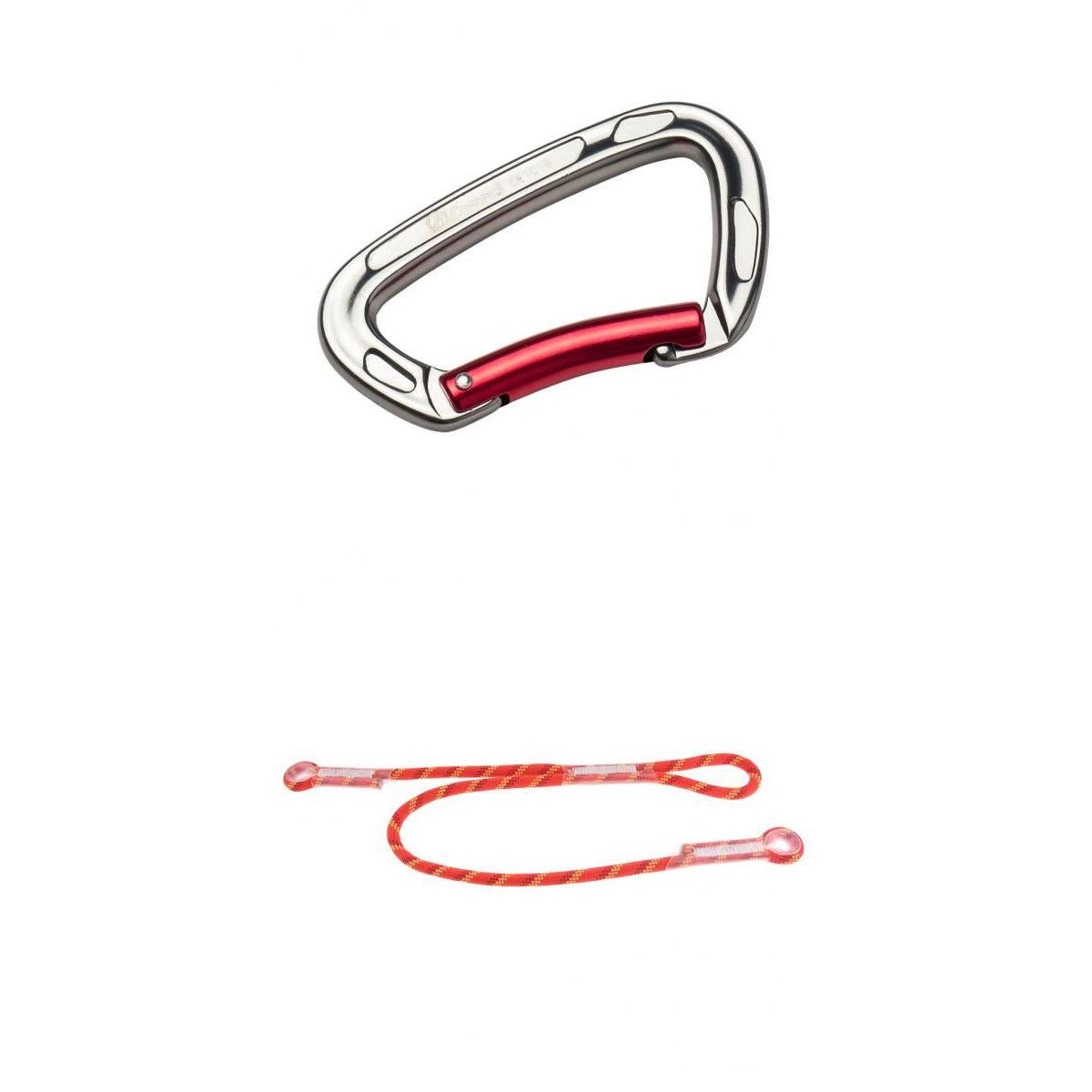 Climbing Nylon Pre-sewn Eye-to-Eye Prusik Loop Cord Lanyard with Carabiner