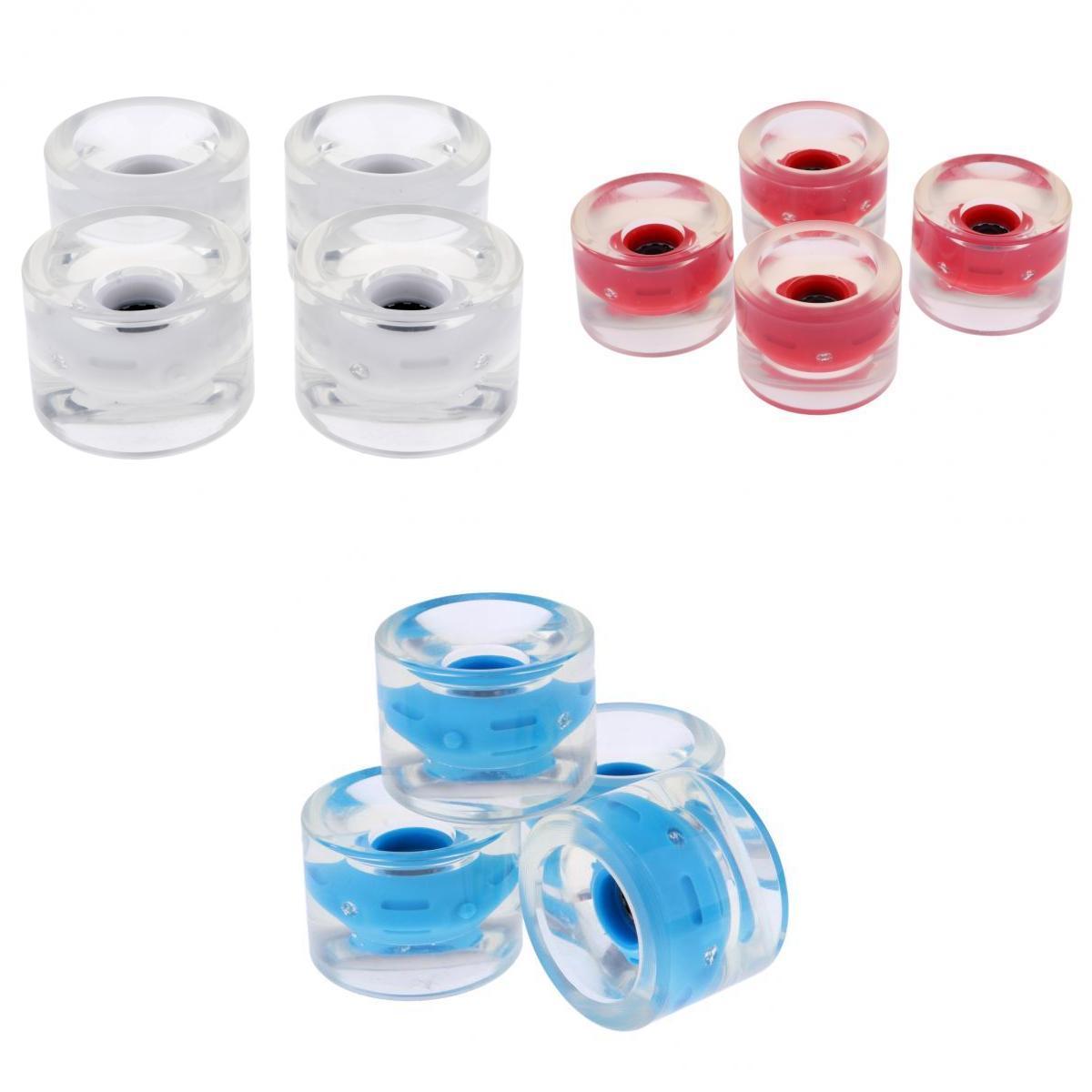 12pcs 70mm Magnetic Light Up Skateboard Longboard Wheels Replacement 78A