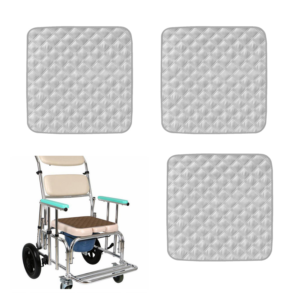 3Pcs Absorbent Washable Chair Protector Pad For Incontinence Gray