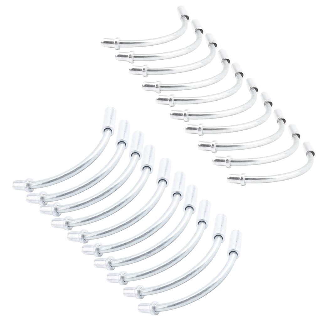 20pcs/Set Bike Bicycle V Brake Cable Noodle Brakes Pipe Hose Guide Silvery