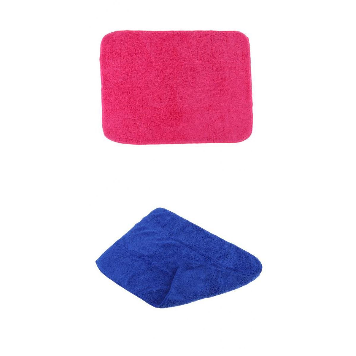 2pcs Microfiber Skate Wipe Care Cleaning Cloth Quick drying Clean Towel Blue