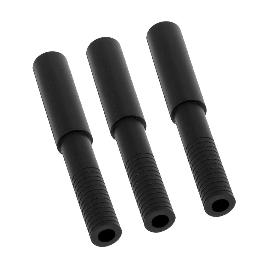 3pcs Golf Club Stick Shaft Extension Extender Repair Accessories 102mm Black