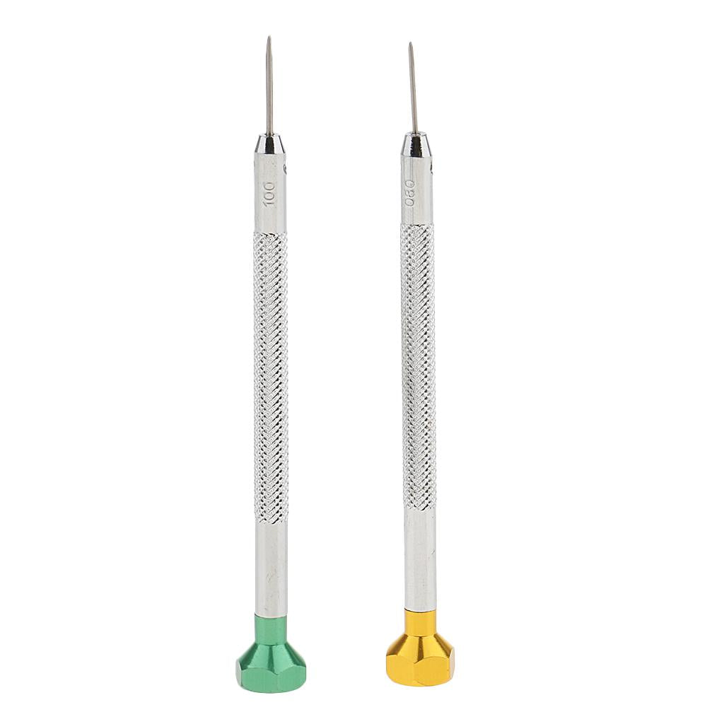 2 Pieces Stainless Steel Screwdriver Watch Jewelry Watchmaker Repair Tool