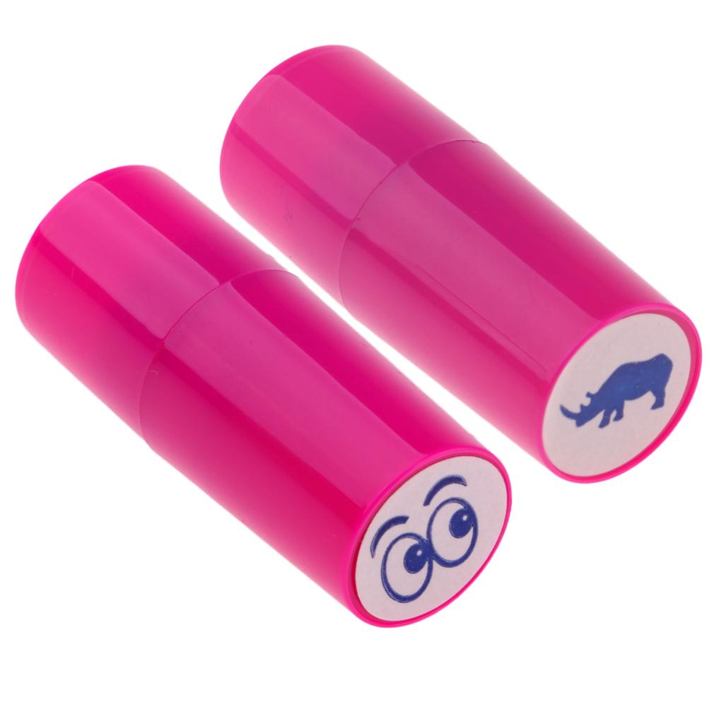 2 Pieces Colorfast Golf Ball Stamper Marker Impression Seal Eyes+Rhinoceros